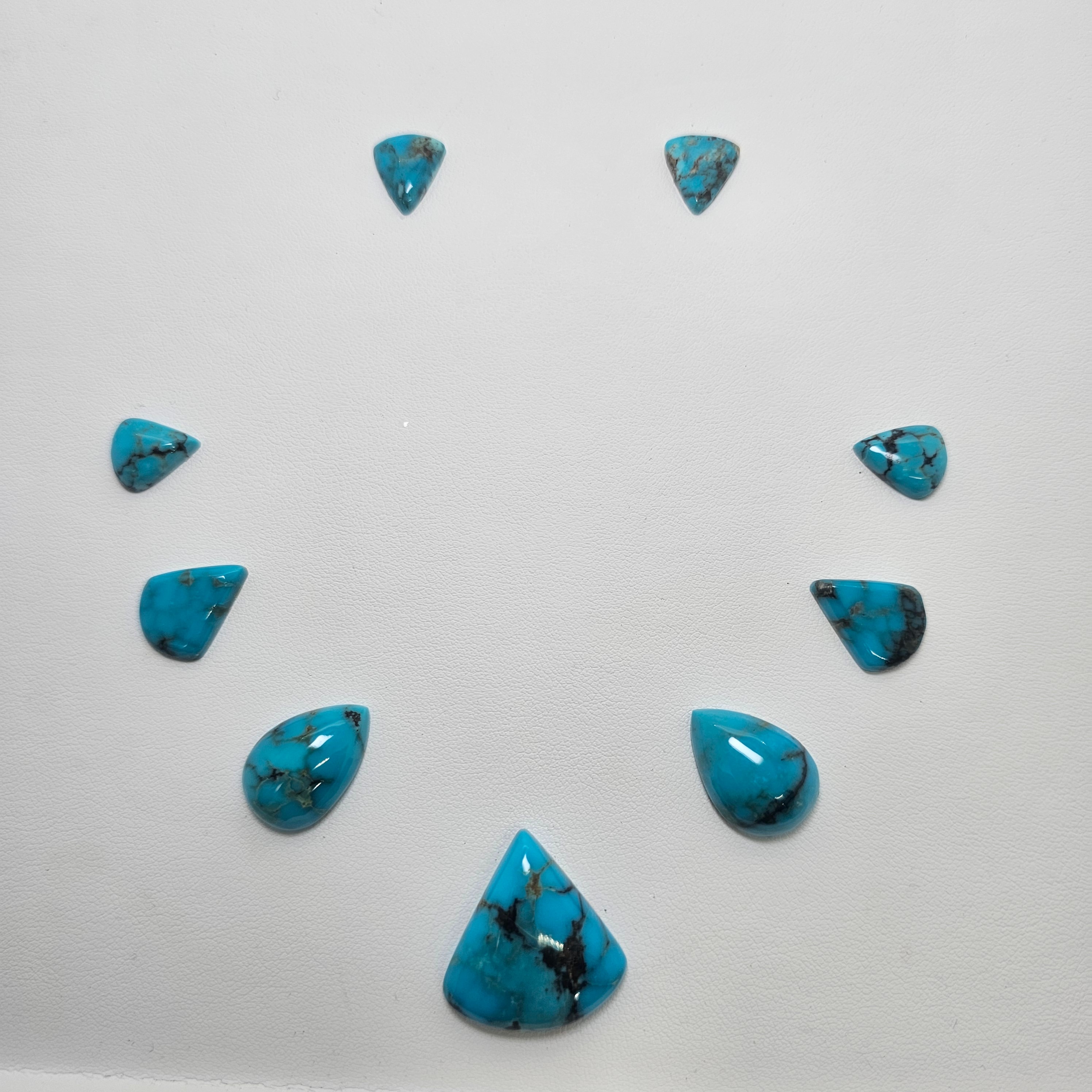 Blue Thunder Turquoise — Cab Set