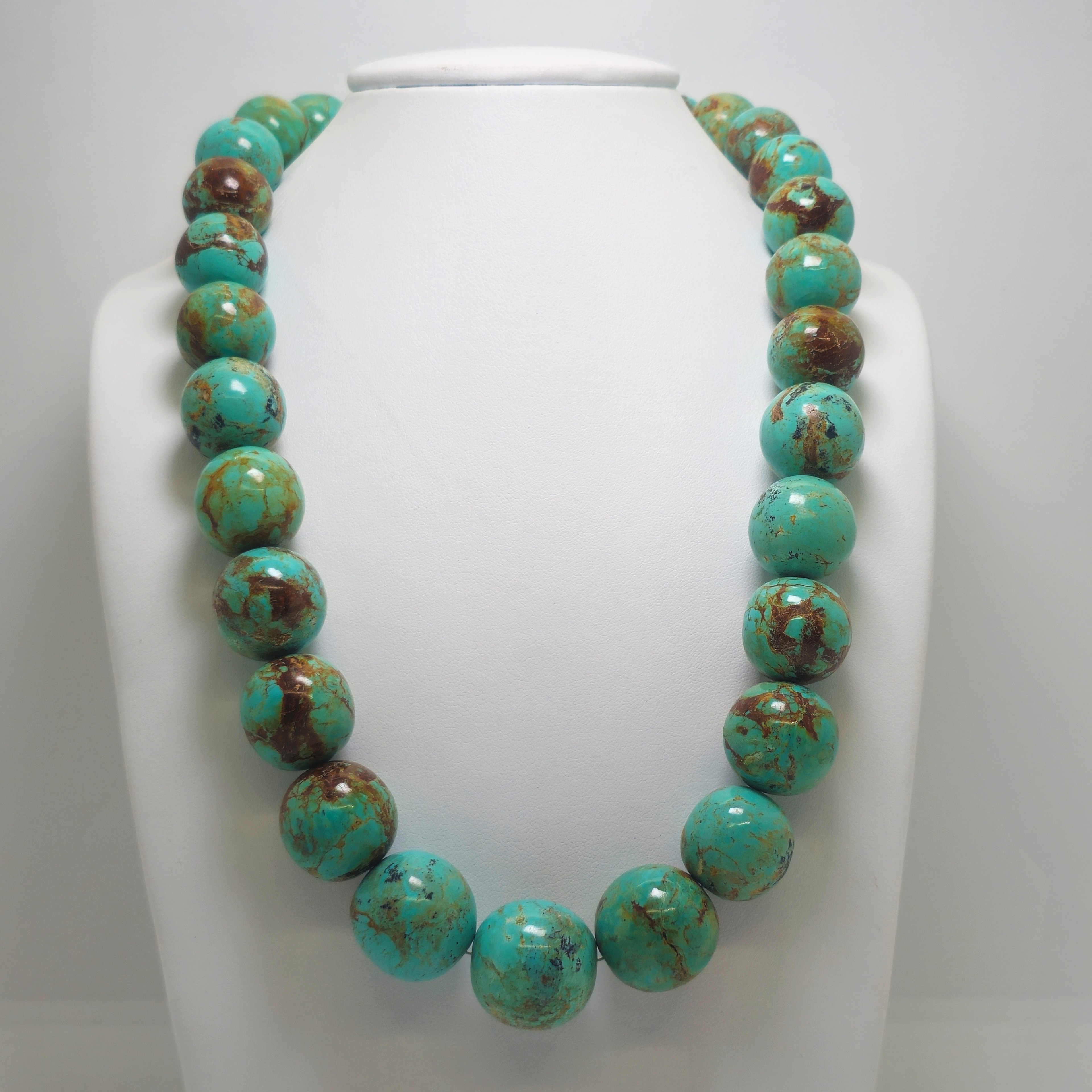 Red Matrix Turquoise — Necklace and Earrings Set view 2