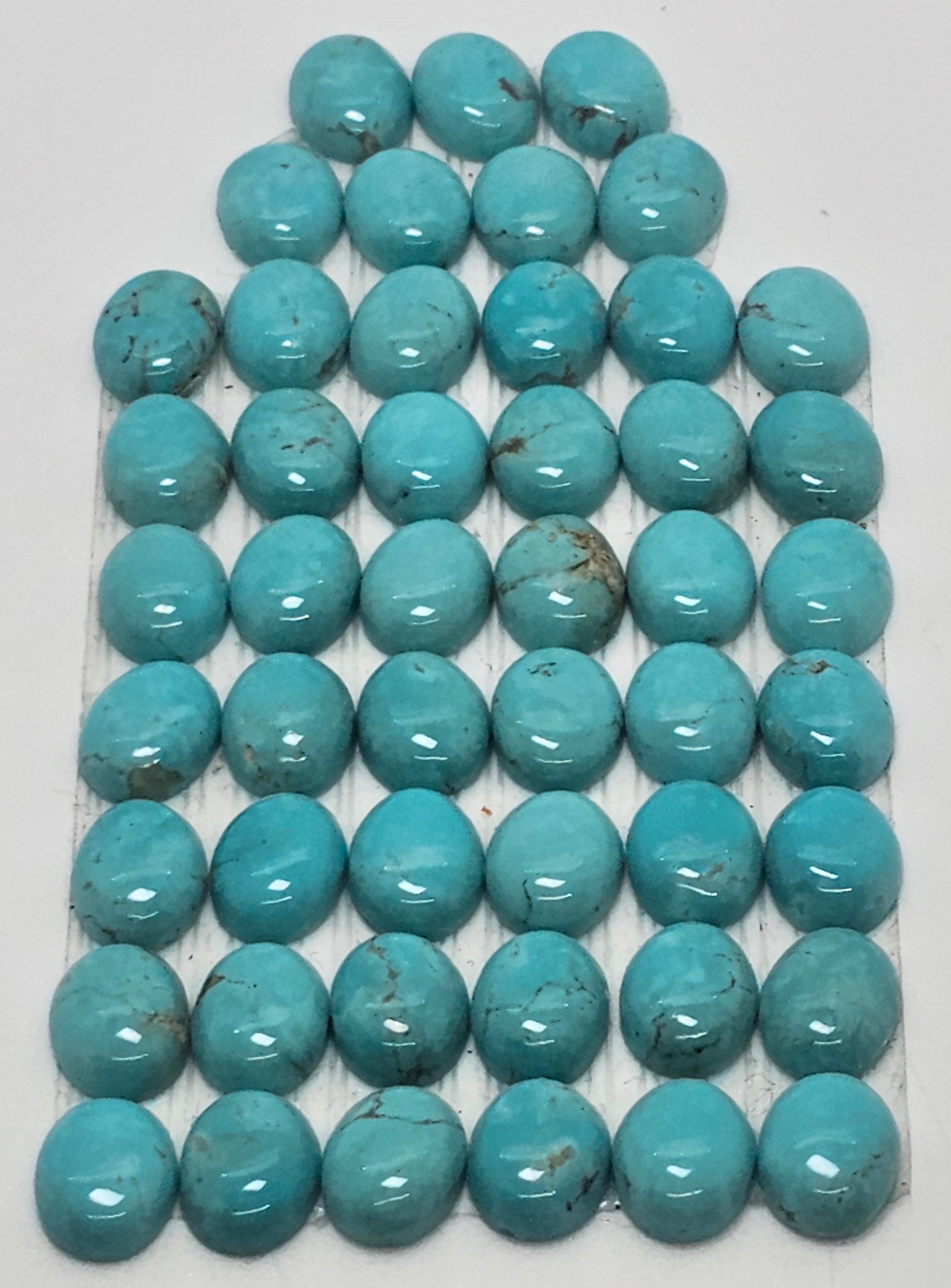 Turquoise Oval Cabs set — 49pc. 10 x 8mm view 2